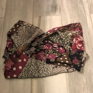 Floral Patchwork Silk Scarf